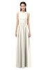 ColsBM Astrid Whisper White Bridesmaid Dresses A-line Ruching Sheer Floor Length Zipper Mature