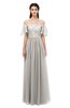 ColsBM Ingrid Ashes Of Roses Bridesmaid Dresses Half Backless Glamorous A-line Strapless Short Sleeve Pleated