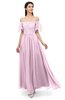 ColsBM Ingrid Baby Pink Bridesmaid Dresses Half Backless Glamorous A-line Strapless Short Sleeve Pleated