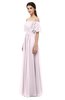 ColsBM Ingrid Blush Bridesmaid Dresses Half Backless Glamorous A-line Strapless Short Sleeve Pleated