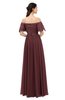 ColsBM Ingrid Burgundy Bridesmaid Dresses Half Backless Glamorous A-line Strapless Short Sleeve Pleated