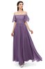 ColsBM Ingrid Chinese Violet Bridesmaid Dresses Half Backless Glamorous A-line Strapless Short Sleeve Pleated