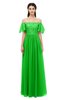 ColsBM Ingrid Classic Green Bridesmaid Dresses Half Backless Glamorous A-line Strapless Short Sleeve Pleated