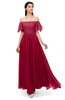 ColsBM Ingrid Dark Red Bridesmaid Dresses Half Backless Glamorous A-line Strapless Short Sleeve Pleated