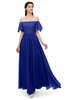 ColsBM Ingrid Electric Blue Bridesmaid Dresses Half Backless Glamorous A-line Strapless Short Sleeve Pleated