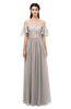 ColsBM Ingrid Fawn Bridesmaid Dresses Half Backless Glamorous A-line Strapless Short Sleeve Pleated