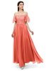 ColsBM Ingrid Fusion Coral Bridesmaid Dresses Half Backless Glamorous A-line Strapless Short Sleeve Pleated