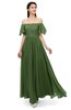 ColsBM Ingrid Garden Green Bridesmaid Dresses Half Backless Glamorous A-line Strapless Short Sleeve Pleated