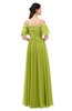 ColsBM Ingrid Green Oasis Bridesmaid Dresses Half Backless Glamorous A-line Strapless Short Sleeve Pleated