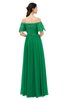 ColsBM Ingrid Green Bridesmaid Dresses Half Backless Glamorous A-line Strapless Short Sleeve Pleated
