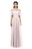 ColsBM Ingrid Light Pink Bridesmaid Dresses Half Backless Glamorous A-line Strapless Short Sleeve Pleated
