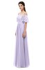 ColsBM Ingrid Light Purple Bridesmaid Dresses Half Backless Glamorous A-line Strapless Short Sleeve Pleated