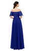 ColsBM Ingrid Nautical Blue Bridesmaid Dresses Half Backless Glamorous A-line Strapless Short Sleeve Pleated