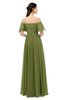 ColsBM Ingrid Olive Green Bridesmaid Dresses Half Backless Glamorous A-line Strapless Short Sleeve Pleated