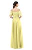 ColsBM Ingrid Pastel Yellow Bridesmaid Dresses Half Backless Glamorous A-line Strapless Short Sleeve Pleated