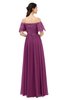 ColsBM Ingrid Raspberry Bridesmaid Dresses Half Backless Glamorous A-line Strapless Short Sleeve Pleated