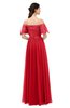 ColsBM Ingrid Red Bridesmaid Dresses Half Backless Glamorous A-line Strapless Short Sleeve Pleated