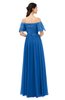 ColsBM Ingrid Royal Blue Bridesmaid Dresses Half Backless Glamorous A-line Strapless Short Sleeve Pleated