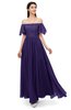 ColsBM Ingrid Royal Purple Bridesmaid Dresses Half Backless Glamorous A-line Strapless Short Sleeve Pleated