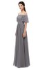 ColsBM Ingrid Storm Front Bridesmaid Dresses Half Backless Glamorous A-line Strapless Short Sleeve Pleated