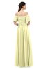 ColsBM Ingrid Wax Yellow Bridesmaid Dresses Half Backless Glamorous A-line Strapless Short Sleeve Pleated