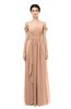ColsBM Skylar Almost Apricot Bridesmaid Dresses Spaghetti Sexy Zip up Floor Length A-line Pleated