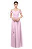 ColsBM Skylar Baby Pink Bridesmaid Dresses Spaghetti Sexy Zip up Floor Length A-line Pleated
