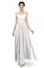 ColsBM Skylar Cloud White Bridesmaid Dresses Spaghetti Sexy Zip up Floor Length A-line Pleated