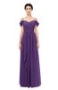 ColsBM Skylar Dark Purple Bridesmaid Dresses Spaghetti Sexy Zip up Floor Length A-line Pleated