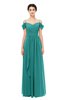 ColsBM Skylar Emerald Green Bridesmaid Dresses Spaghetti Sexy Zip up Floor Length A-line Pleated