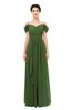 ColsBM Skylar Garden Green Bridesmaid Dresses Spaghetti Sexy Zip up Floor Length A-line Pleated