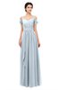 ColsBM Skylar Illusion Blue Bridesmaid Dresses Spaghetti Sexy Zip up Floor Length A-line Pleated