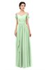ColsBM Skylar Light Green Bridesmaid Dresses Spaghetti Sexy Zip up Floor Length A-line Pleated