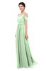 ColsBM Skylar Light Green Bridesmaid Dresses Spaghetti Sexy Zip up Floor Length A-line Pleated