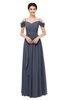 ColsBM Skylar Nightshadow Blue Bridesmaid Dresses Spaghetti Sexy Zip up Floor Length A-line Pleated