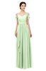 ColsBM Skylar Pale Green Bridesmaid Dresses Spaghetti Sexy Zip up Floor Length A-line Pleated