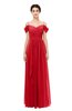 ColsBM Skylar Red Bridesmaid Dresses Spaghetti Sexy Zip up Floor Length A-line Pleated