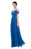 ColsBM Skylar Royal Blue Bridesmaid Dresses Spaghetti Sexy Zip up Floor Length A-line Pleated