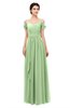 ColsBM Skylar Sage Green Bridesmaid Dresses Spaghetti Sexy Zip up Floor Length A-line Pleated