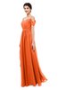 ColsBM Skylar Tangerine Bridesmaid Dresses Spaghetti Sexy Zip up Floor Length A-line Pleated