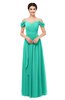 ColsBM Skylar Viridian Green Bridesmaid Dresses Spaghetti Sexy Zip up Floor Length A-line Pleated