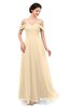 ColsBM Lydia Apricot Gelato Bridesmaid Dresses Sweetheart A-line Floor Length Modern Ruching Short Sleeve
