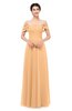 ColsBM Lydia Apricot Bridesmaid Dresses Sweetheart A-line Floor Length Modern Ruching Short Sleeve