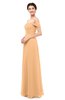 ColsBM Lydia Apricot Bridesmaid Dresses Sweetheart A-line Floor Length Modern Ruching Short Sleeve