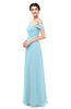 ColsBM Lydia Aqua Bridesmaid Dresses Sweetheart A-line Floor Length Modern Ruching Short Sleeve