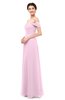 ColsBM Lydia Baby Pink Bridesmaid Dresses Sweetheart A-line Floor Length Modern Ruching Short Sleeve