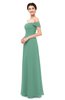 ColsBM Lydia Beryl Green Bridesmaid Dresses Sweetheart A-line Floor Length Modern Ruching Short Sleeve