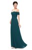 ColsBM Lydia Blue Green Bridesmaid Dresses Sweetheart A-line Floor Length Modern Ruching Short Sleeve