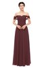 ColsBM Lydia Burgundy Bridesmaid Dresses Sweetheart A-line Floor Length Modern Ruching Short Sleeve