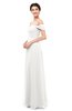 ColsBM Lydia Cloud White Bridesmaid Dresses Sweetheart A-line Floor Length Modern Ruching Short Sleeve